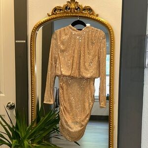 Glamorous Long Sleeve Sequin Dress